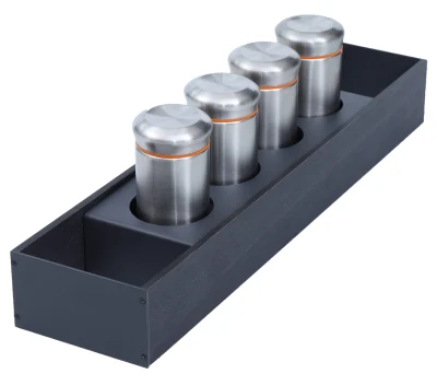 Organizador de piezas modulares para cajones de cocina para tarros de especias